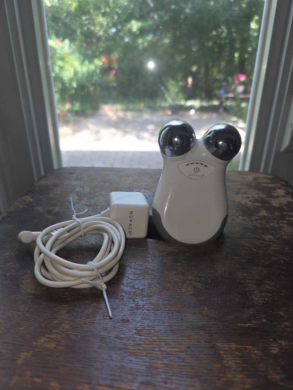 NuFace Mini Facial Toning Device in White and Silver